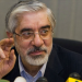 Presidential election candidate Mirhossein Mousavi speaks during a news conference in Tehran June 12, 2009.