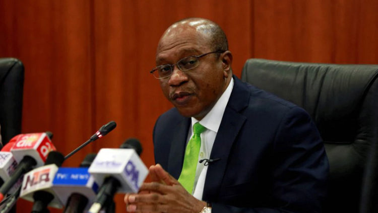 [FILE IMAGE] Nigeria's Central Bank Governor Godwin Emefiele briefs the media during the MPC meeting in Abuja, Nigeria January 24, 2020.