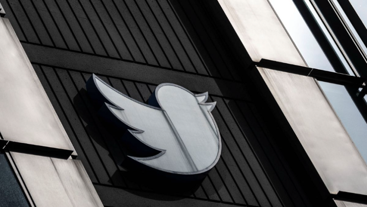 A view of the Twitter logo at its corporate headquarters in San Francisco, California, U.S. October 28, 2022.