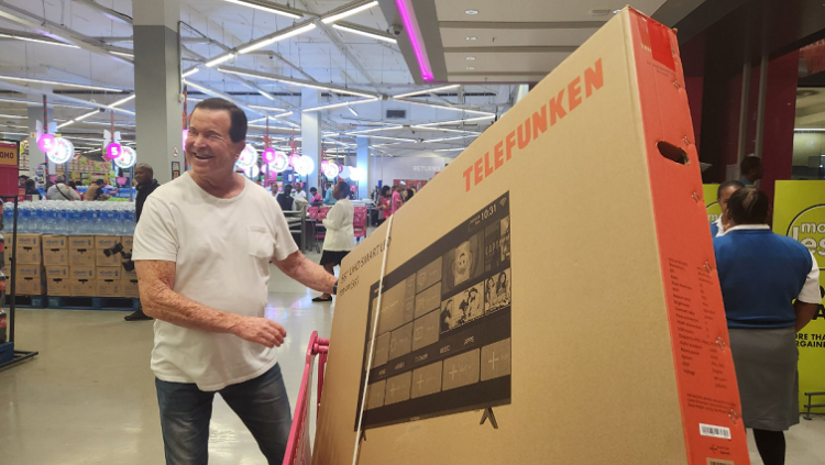 One shopper bought a TV at one of the big retail stores in Durban during the Black Friday sales on November 25, 2022.