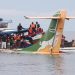 Rescuers attempt to recover the Precision Air passenger plane that crashed into Lake Victoria in Bukoba, Tanzania, November 6, 2022. REUTERS/Stringer
