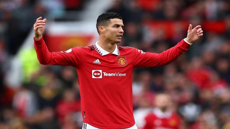 File | Manchester United's Cristiano Ronaldo reacts after a goal he scored is disallowed