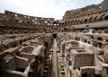 View of the Colosseum dungeons which have been restored in a multi-million euro project sponsored by fashion group Tod's in Rome, Italy, June 24 2021.
