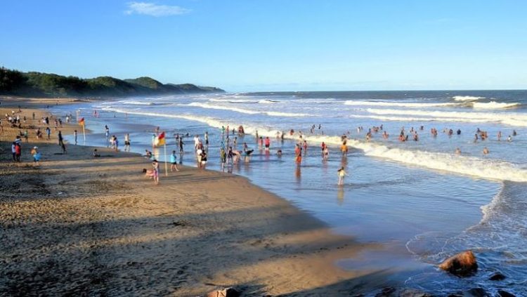 People at a beach in Richards Bay, KZN