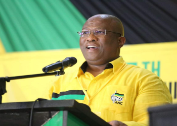 ANC Eastern Cape chair Oscar Mabuyane addressing delegates at the party's Provincial General Council (PGC) in East London