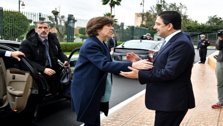The Minister of Foreign Affairs, Nasser Bourita receives France's Foreign and European Affairs Minister, Catherine Colonna in Rabat on Friday, 16 December 2022.
