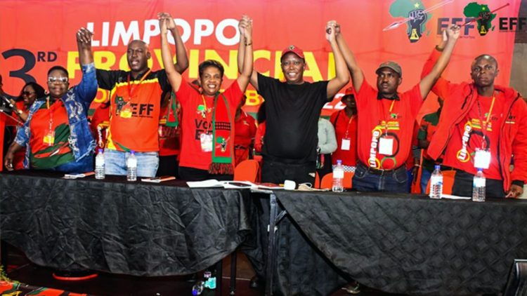 Economic Freedom Fighters newly elected Limpopo leadership during the party's 3rd Peoples Assemply in