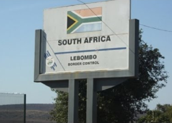 The Lebombo Border Post between  South Africa and Mozambique
