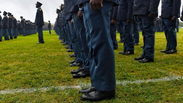 South African Police Service passing out parade of trainees who have successfully completed the nine-month Basic Police Development Learning Programme.