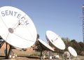 Broadcasting signal distributor Sentech's satellite dishes