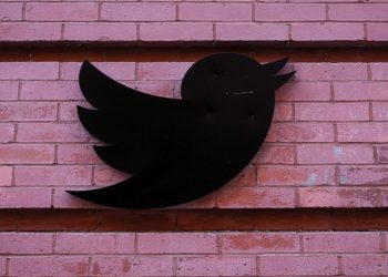 The Twitter logo is seen outside the offices in New York City, US, November 9, 2022.