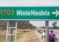 Road sign to Winnie Mandela town