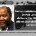 Dr Pali Lehohla delivers the 16th Chief Albert Luthuli Memorial Lecture