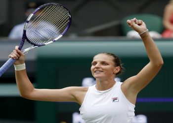 [File Image] : Czech Republic's Karolina Pliskova celebrates winning her semi final match against Belarus' Aryna Sabalenka