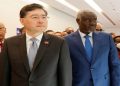 China's Foreign Minister Qin Gang and the African Union Commission (AUC) Chairperson, Moussa Faki arrive for the inauguration of the new Africa Centres for Disease Control and Prevention headquarters, which China is building and equipping in Addis Ababa, Ethiopia, January 11, 2023.