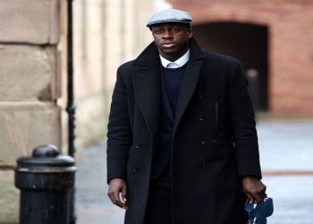Manchester City's Benjamin Mendy arrives at Chester Crown Court for his trial following allegations of rape and sexual assault, Chester, Britain, December 22, 2022