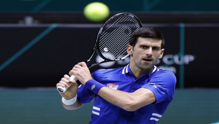 [File Image] : Serbia's Novak Djokovic in action during his match against Austria's Dennis Novak.