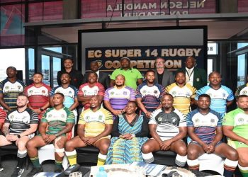 Captains from the teams competing in the Eastern Cape Super 14 at the competition's launch in Gqberha