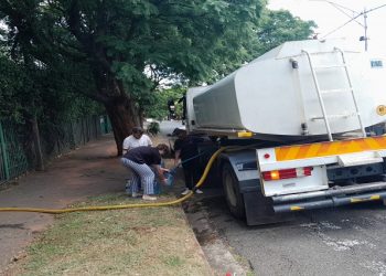 People collecting water from one of the Water tanker