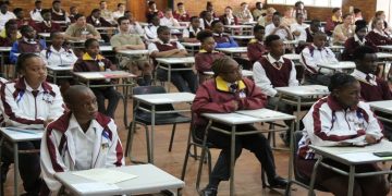 Matrics sitting for an exam in 2022