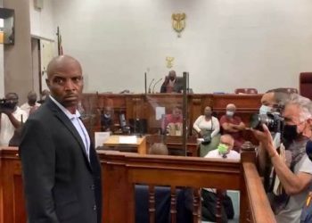 Parliament arsonist accused Zandile Mafe appearing in court, January 18, 2022.