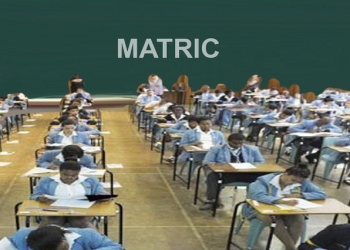 Matric learners seen in the classroom.