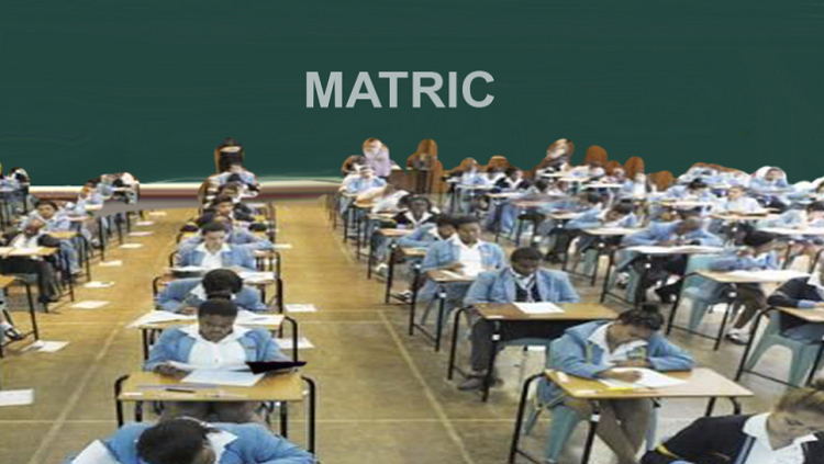 Matric learners seen in the classroom.