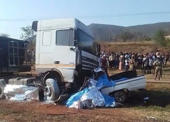 Accident scene of the N2 horror crash at Pongola, KwaZulu Natal where 20 people lost their lives in September 2022.