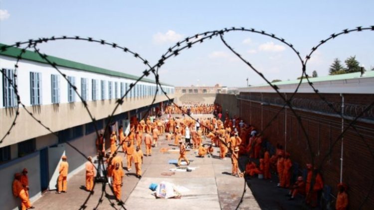 Inmates at a correctional services facility.