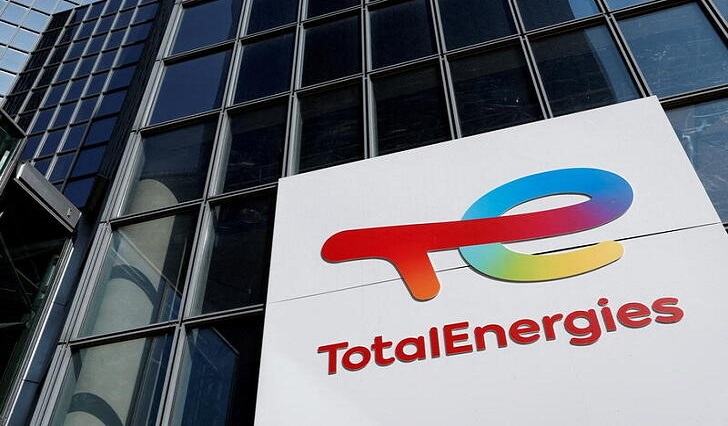 [File photo] The TotalEnergies logo sits on the company's headquarter skyscraper in the La Defense business district in Paris, France, March 24, 2022.