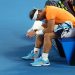 Spain's Rafael Nadal before receiving medical attention during his second round match against Mackenzie Mcdonald