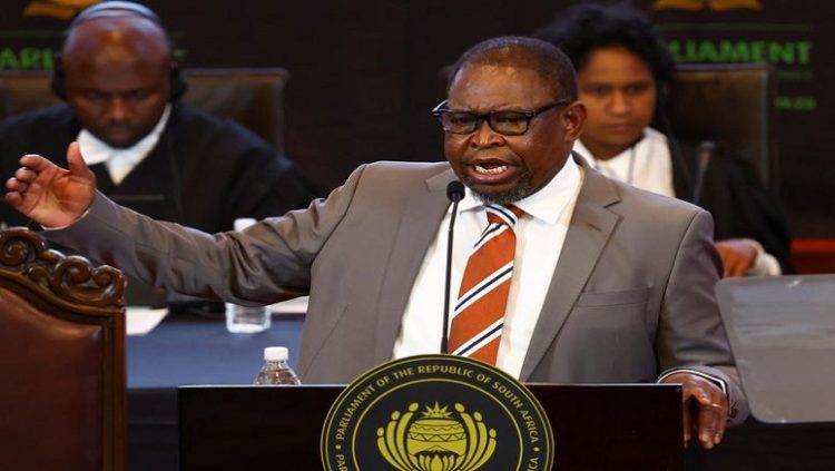 [file photo] South Africa's Finance Minister Enoch Godongwana speaks during his medium term budget policy statement in Cape Town