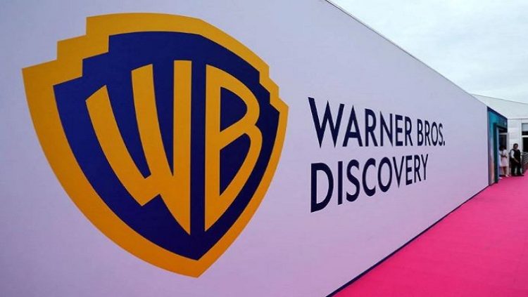 The Warner Bros logo is seen during the Cannes Lions International Festival of Creativity in Cannes, France, June 22, 2022.