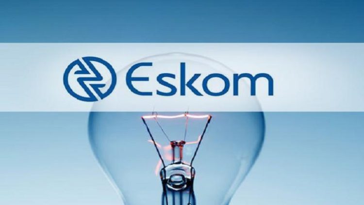 Eskom logo against an electric bulb
