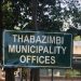 Sign board of the Thabazimbi Municipality offices.