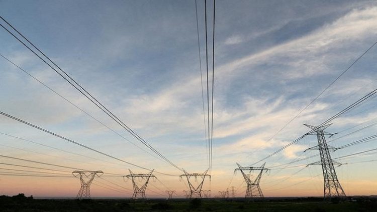 Electricity pylons  in South Africa.