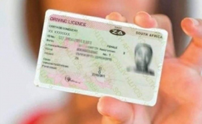 A person holding a driver's license