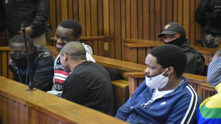 The accused during the Senzo Meyiwa murder trial.