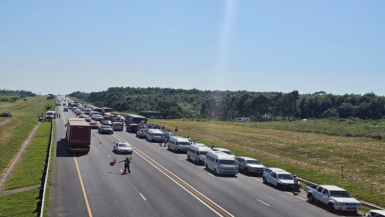 Traffic backed up on the N2