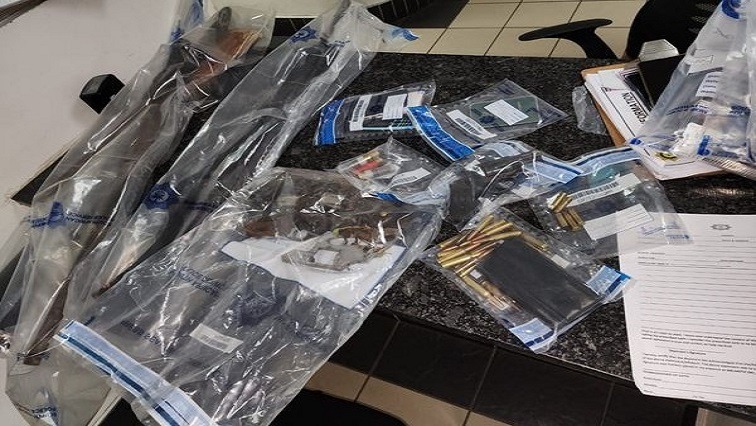 Weapons and ammunition recovered by police