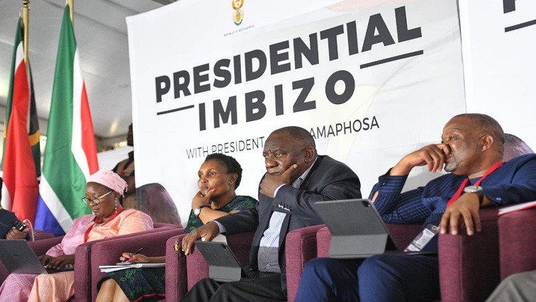 Ramaphosa at an Imbizo