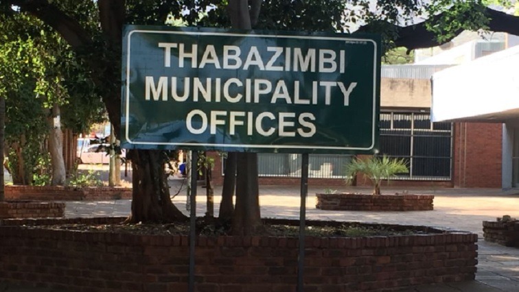 Signpost for Thabazimbi Municipality offices