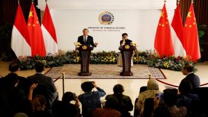 Foreign ministers of China and Indonesia