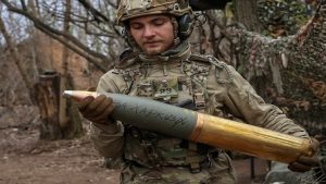A serviceman of the 12th Special Forces Brigade Azov of the National Guard of Ukraine