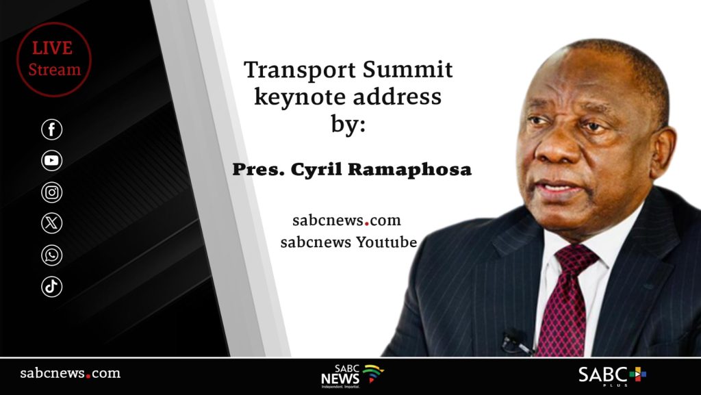 LIVE: Ramaphosa delivers keynote at Transport Summit