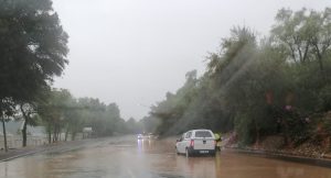 Flooded road